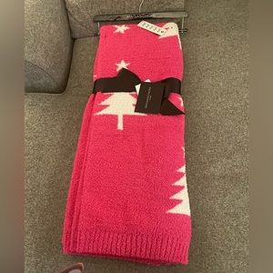 PINK christmas tree blanket